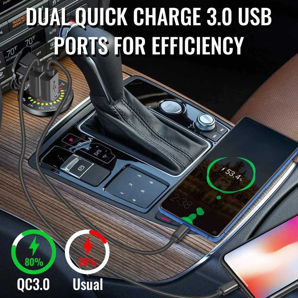 QC3.0 36W 6A Double Chargeur USB Prise Voltmètre Interrupteur Étanche Prise  USB Chargeur Rapide Pour 12V Voiture Bateau Moto Camion Golf Du 4,8 €