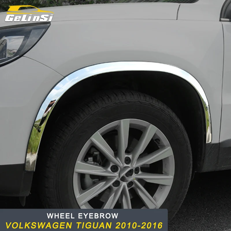 GELINSI колеса автомобиля брови рамка Крышка отделка Sitcker для Volkswagen Tiguan 2010