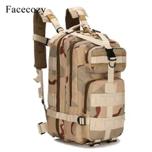 Facecozy Открытый походный военный тактический рюкзак камуфляж 600D нейлон треккинг Сумка для дорожного набора 25-30L маленький спортивный рюкзак