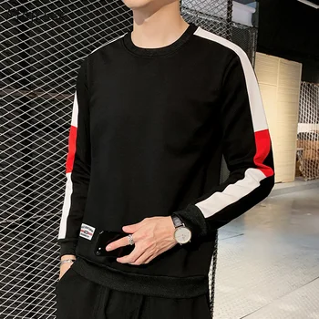 

Hoodies Men O-neck Casual Harajuku Top Plus Size Mens Hoodie and Pullovers High Quality Sweatshirts Simple All Match Soft Chic