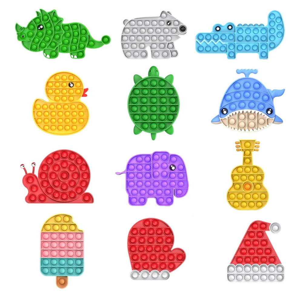 Juguetes de descompresión para adultos y niños, juguete antiestrés para apretar burbujas, Simple, para aliviar el estrés y el autismo