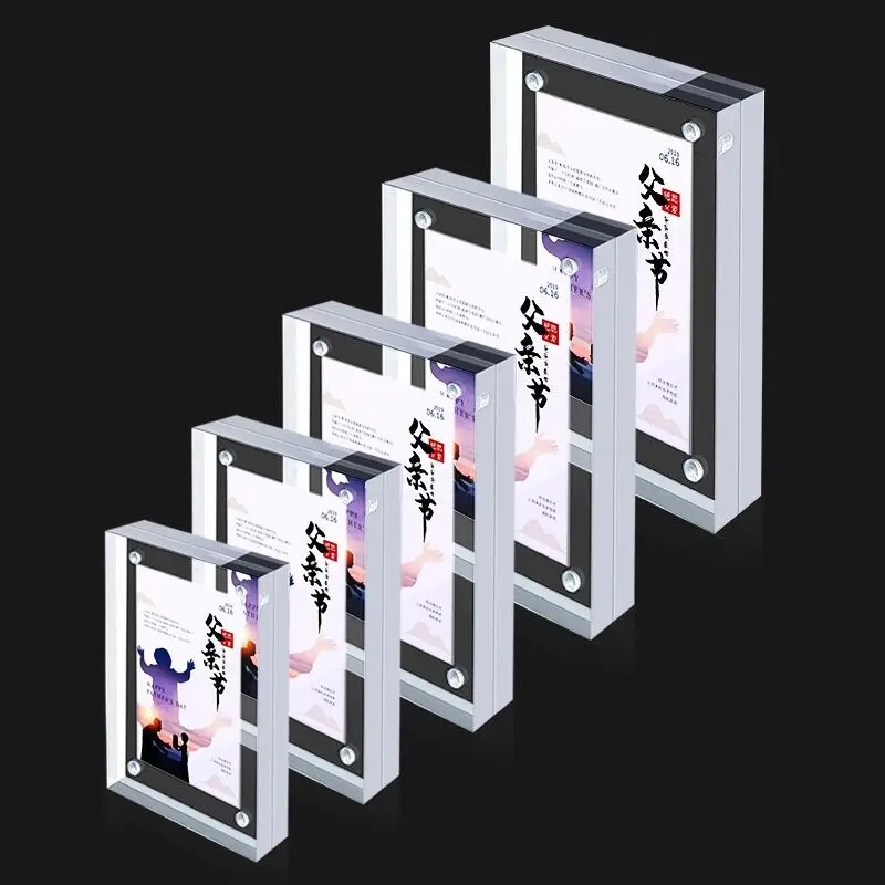 90*55mm Magnetic Mini Clear Acrylic Price Label Name Card Holder Tag Stand Photo Picture Frame Advertising Sign Display Stand christmas gift acrylic clear photo frame creative crystal picture frame bedroom deck decor 210x150mm 297x210mm 83x55mm 127x89mm