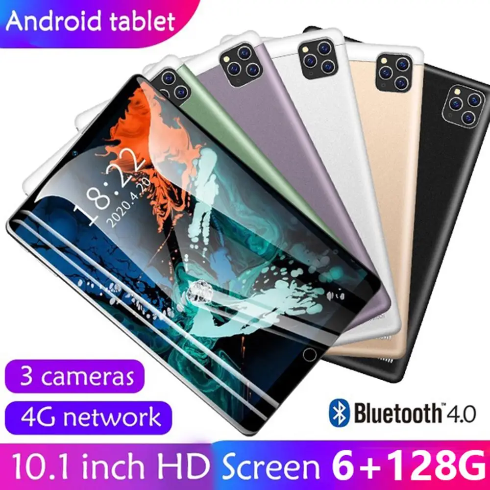 Tasa de descuento 2021 nuevo 10 pulgadas 6G + 128GB Android 9,0 Doble Tarjeta de doble cámara trasera WiFi llamada teléfono móvil Tablet regalo Tablet OMZAwpbmy