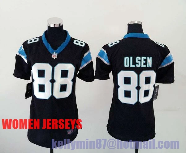 Красный Stitiched, Carolina, Cam Newton, Luke Kuechly, Greg Olsen Для женщин Джерси - Цвет: Красный