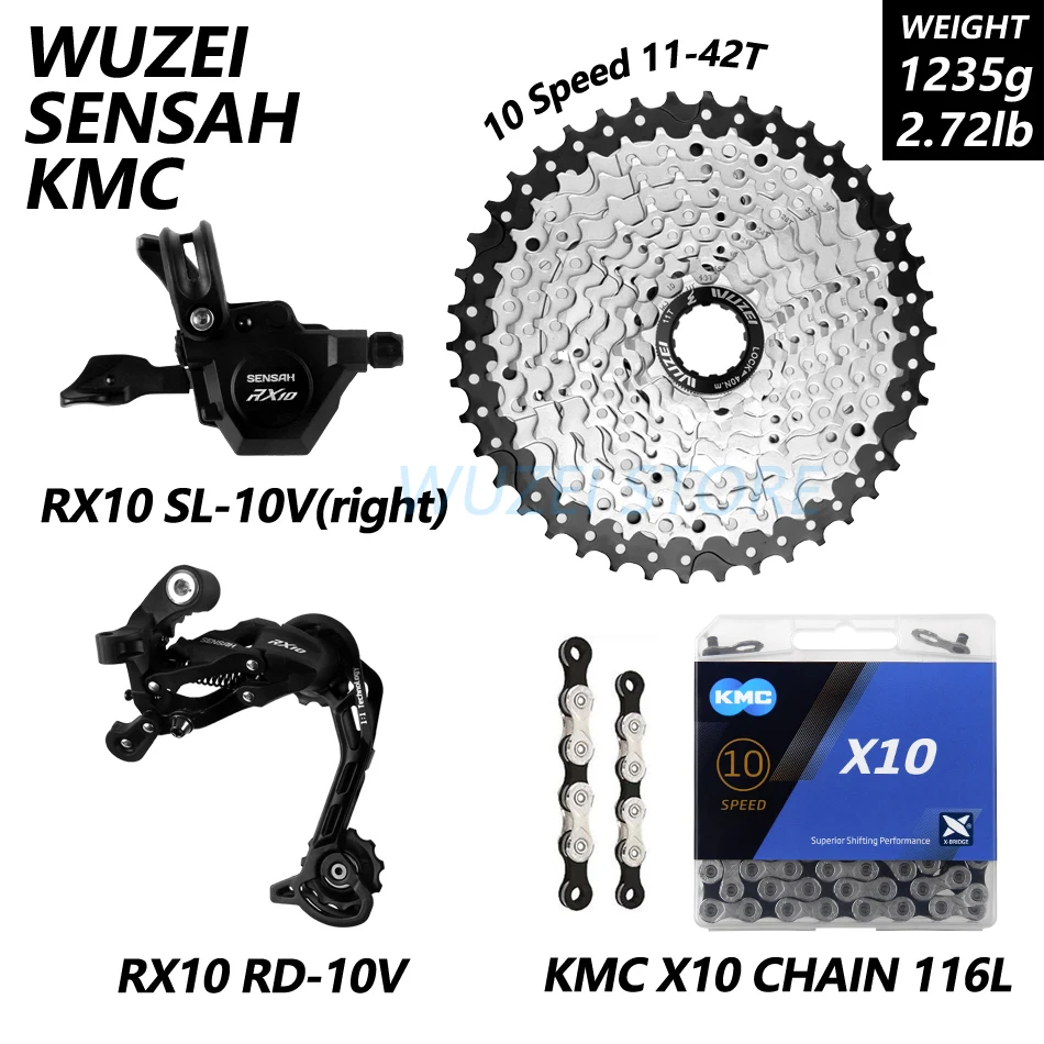 SENSAH RX10 1X10S M6000 велосипедные переключатели 11-42/46/50T Кассетный Маховик KMC X10 цепи Prowheel кривошипно MTB велосипеда указано