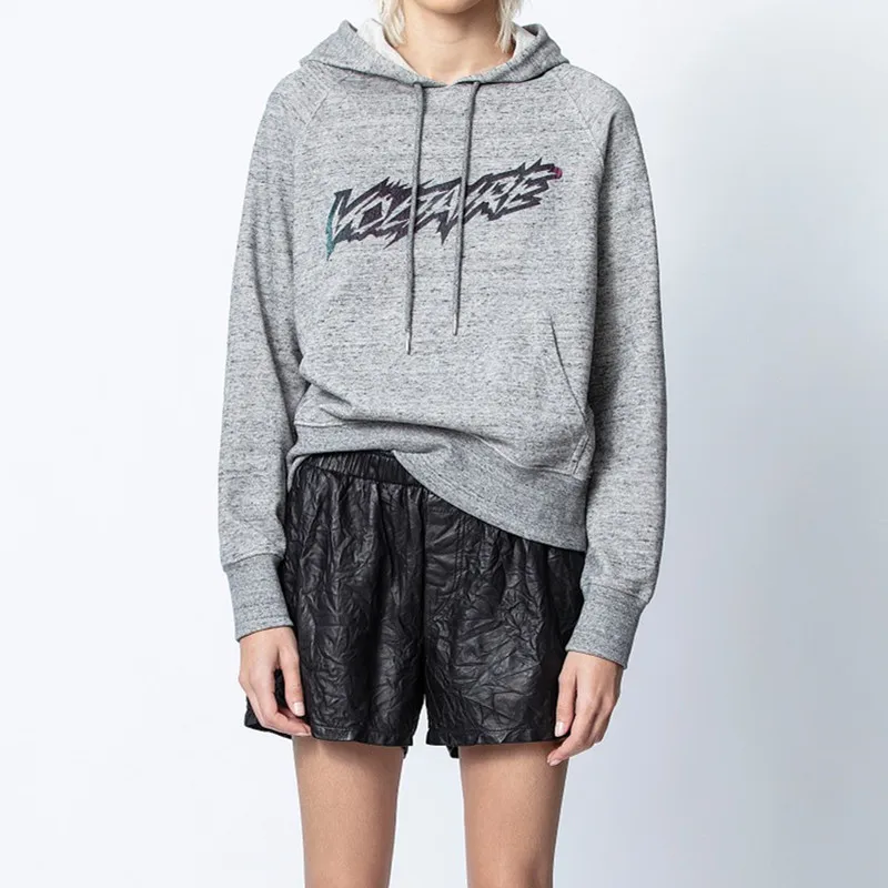 

2020 Spring Autumn Women's Letter Print Hooded Loose Casual Long Sleeve Hoodie Female Sweatshirt