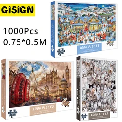 Puzzle pour adultes et enfants, 1000 pièces, château difficile, jouets éducatifs pour adultes, 18 jeux éducatifs 