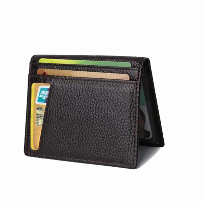 Mini Credit Card Holder Wallet Super Slim Soft Wallet 100% Genuine Leather Purse Card Holders Men Thin Small leather wallet wallet card holder card holder credit card holder credit card wallet card wallet wallet card bag document card wallet