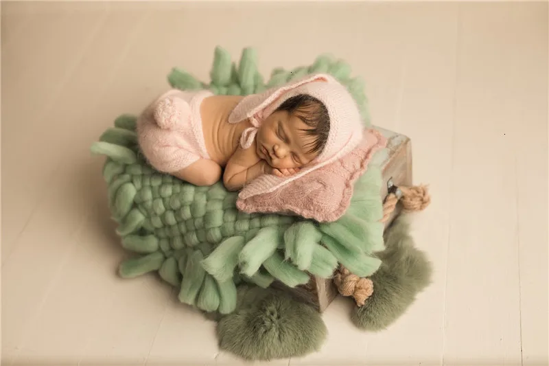Реквизит для фотосессии новорожденных аксессуары крючком короткое одеяло фон для фотосессии новорожденных квадратное одеяло 45*45 см корзина наполнитель