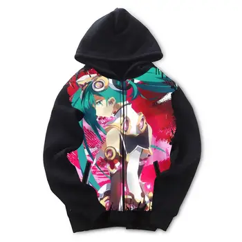 

High-Q Unisex Hatsune Miku Hoodies coat Cardigan Sweatshirts Hatsune Miku Sweatshirts cartoon cartoon Hatsune Miku jacket coat