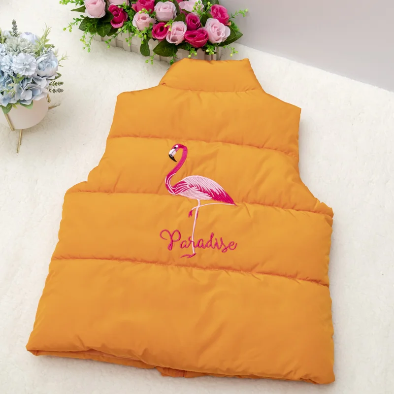 winter Vest jacket women Fashion embroidery sleeveless Cotton coat loose Warm short Cotton Waistcoat women Casual Outerwear
