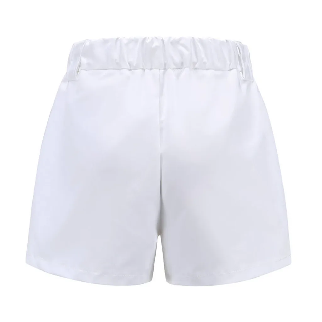 Solid High waisted Pockets Work shorts harajuku Streetwear Bermuda Fashion Casual Shorts Women's Drop Shipping Szorty bike shorts