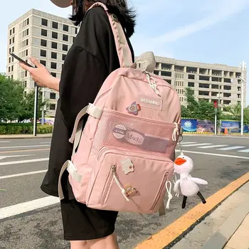 

Cute Backpack Women 2020 Waterproof Nylon Multi Pocket Travel Backpacks Large Capacity School Bag For Teenage Girls Mochila