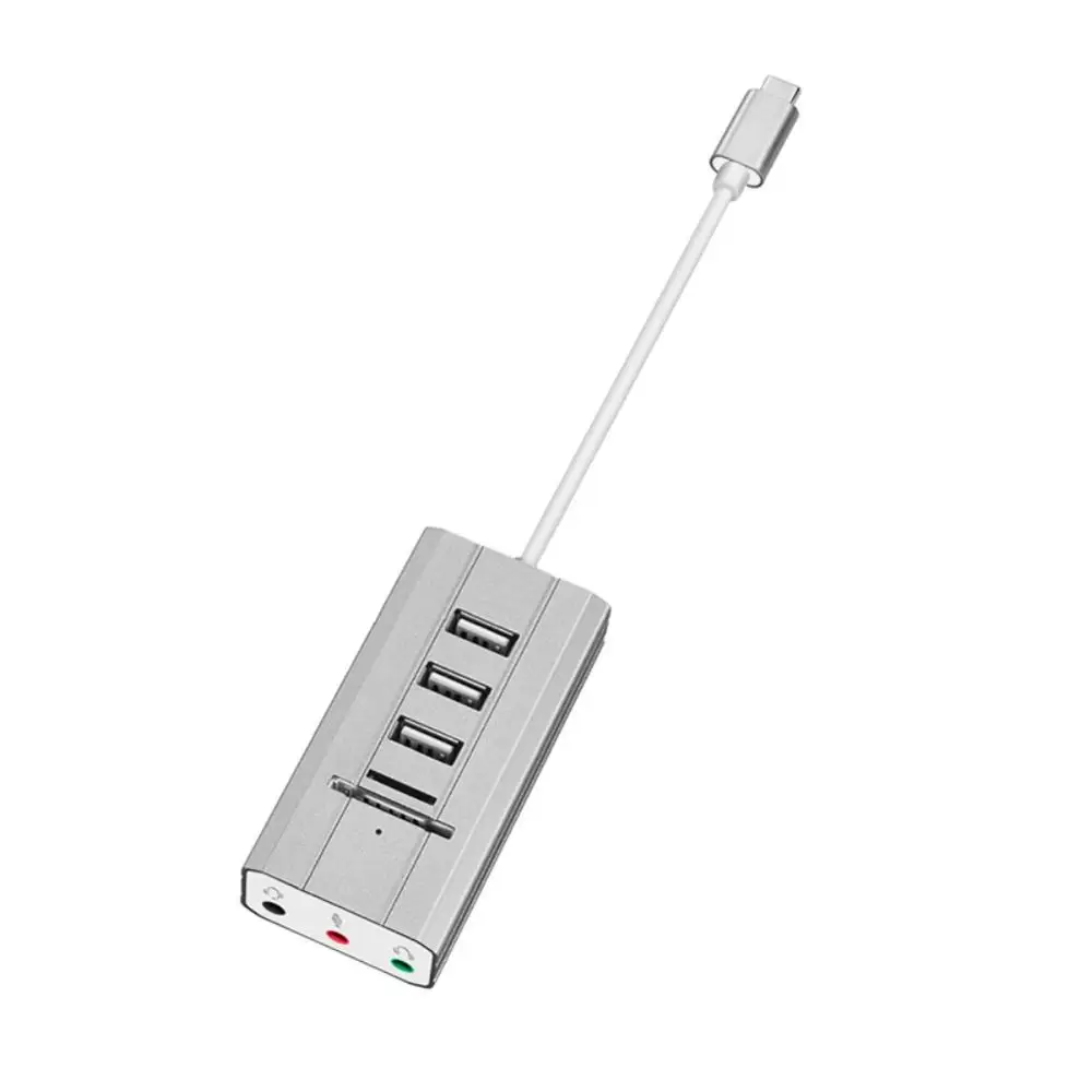 Многофункциональный узловой центр разъем аудио порты USB 2 0 TF слот SD карта адаптер