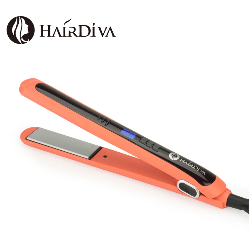 HairDiva выпрямитель для волос нано Шелковый нагревательные плиты коралловый