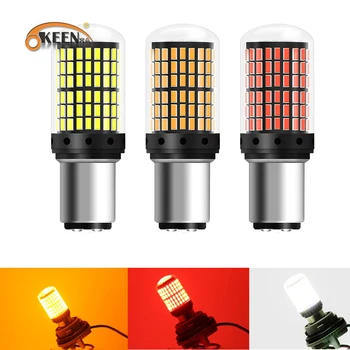 

1pc Super Bright LED Bulbs Canbus 3014 144 SMD 1157 BAY15D P27/5W Nonpolarity NO Error Car Light No Hyper Flash Amber Auto Lamp