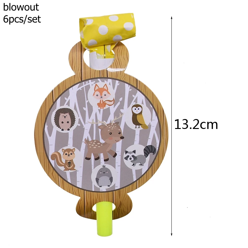B08-6pcs Животные тема одноразовая посуда мультфильм енот лиса с рисунком ежа посуда для Детские сувениры на день рождение вечерние ОБЕДЕННЫЕ принадлежности - Цвет: B08-6pcs