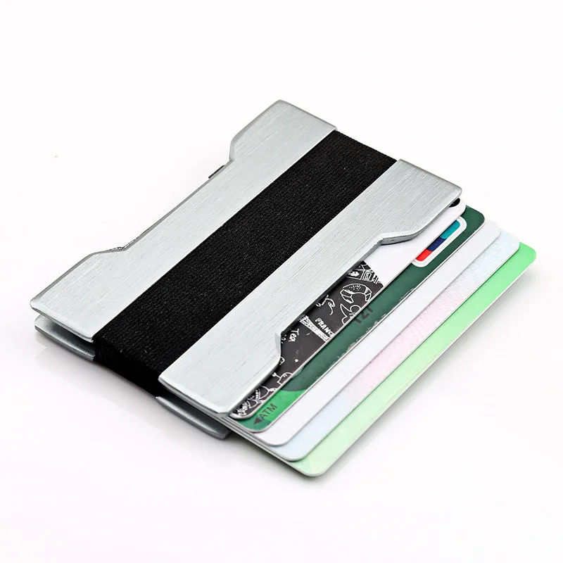 Мужской модный тонкий металлический держатель для кредитных карт 540 RFID кошелек анти-главный дорожный мини карточный кошелек Porte Carte мужской чехол для визиток