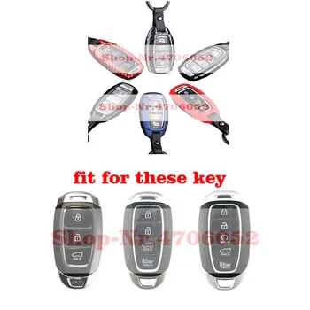 

For Hyundai i30 Ix35 KONA Encino Solaris Azera Grandeur Ig Accent Santa Fe Palisade 2017-2018 Carbon Fiber alloy Car Key Case
