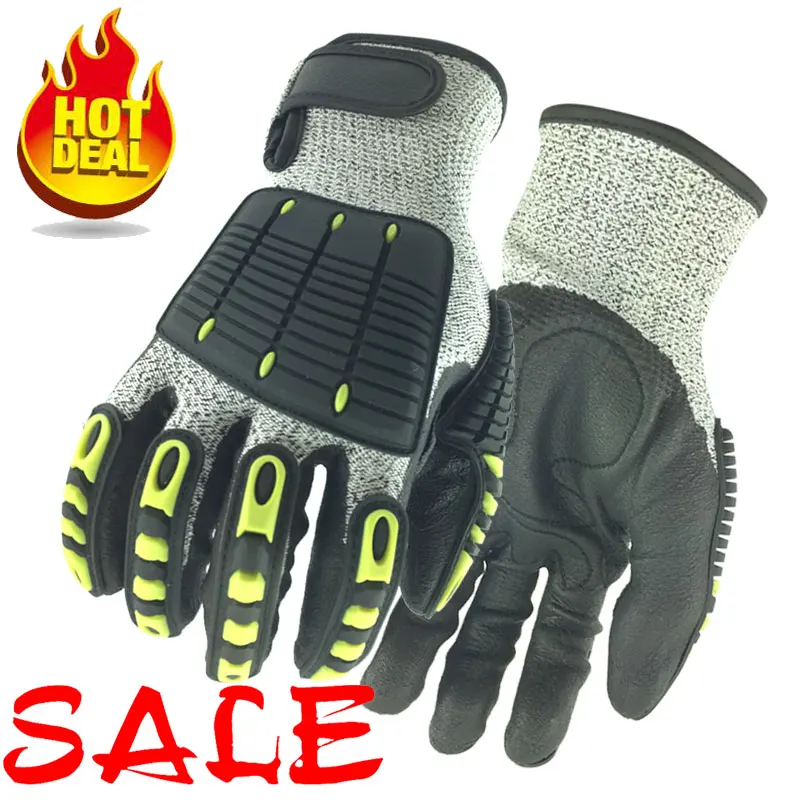 

NMSafety Cut Resistant Glove Anti Impact Vibration Oil TPR Safety Working Gloves Anti Cut Shock Mechanics Impact Resistant Glove