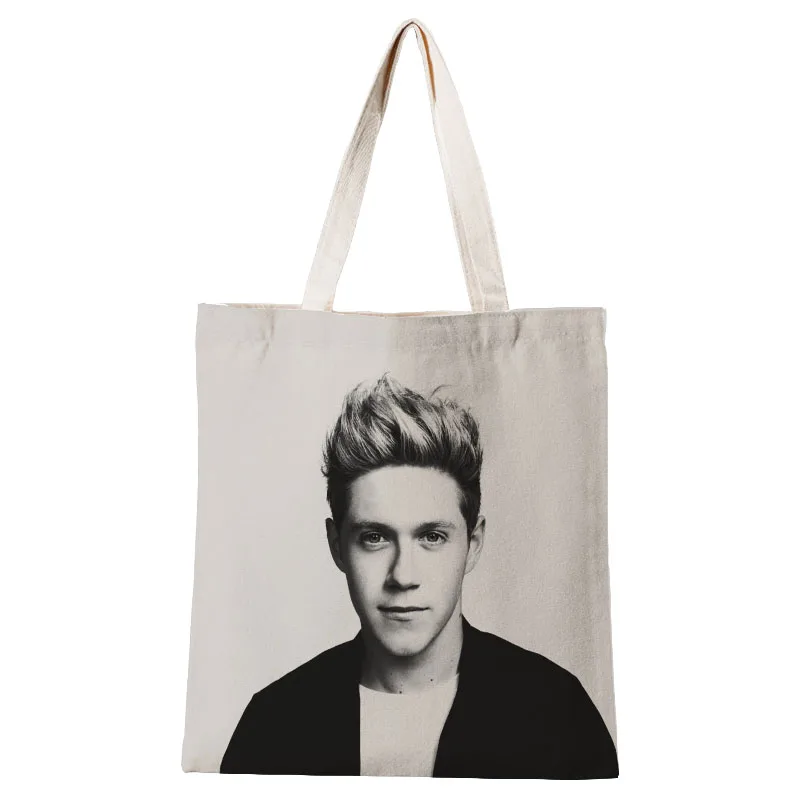 Холщовая Сумка-тоут Niall Horan для женщин хлопковая тканевая Сумочка покупок на