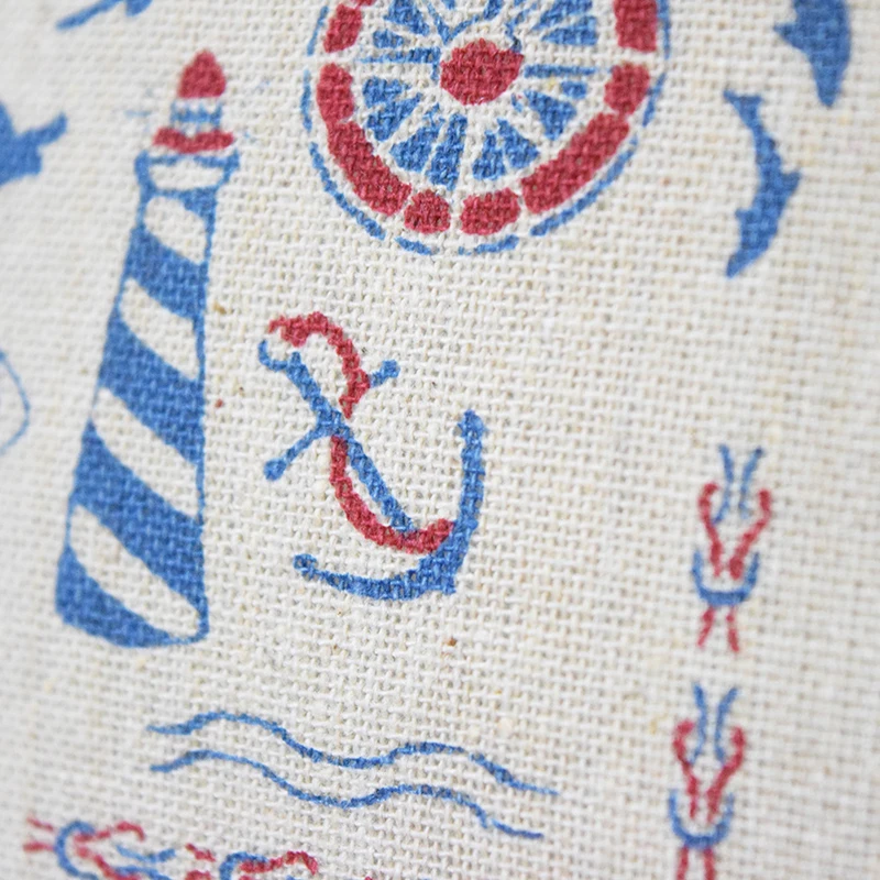 cartoon sailboat lighthouse 44*44cm pillow case cafe sofa cushion cover home decor kussenhoes housse de coussin pillow cover