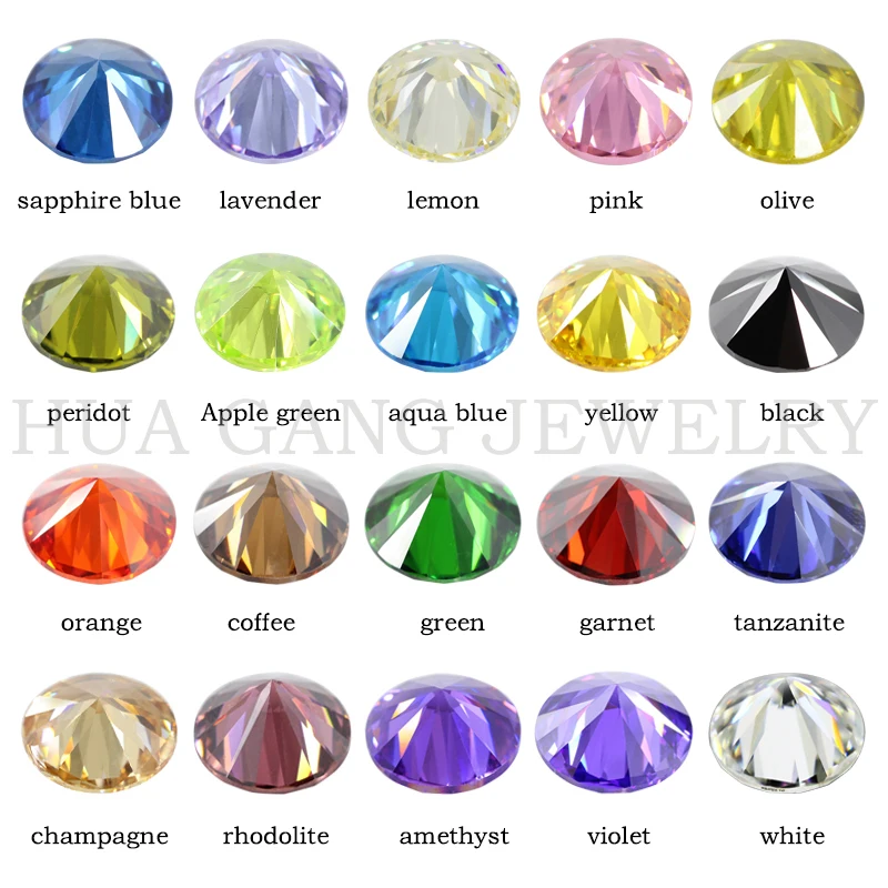 Multicolor 5a Cubic Zirconia Stone Round Shape Brilliant Cut Loose Cz  Stones Synthetic Gems Beads For Jewelry 0.8~12mm Aaaaa - Beads - AliExpress