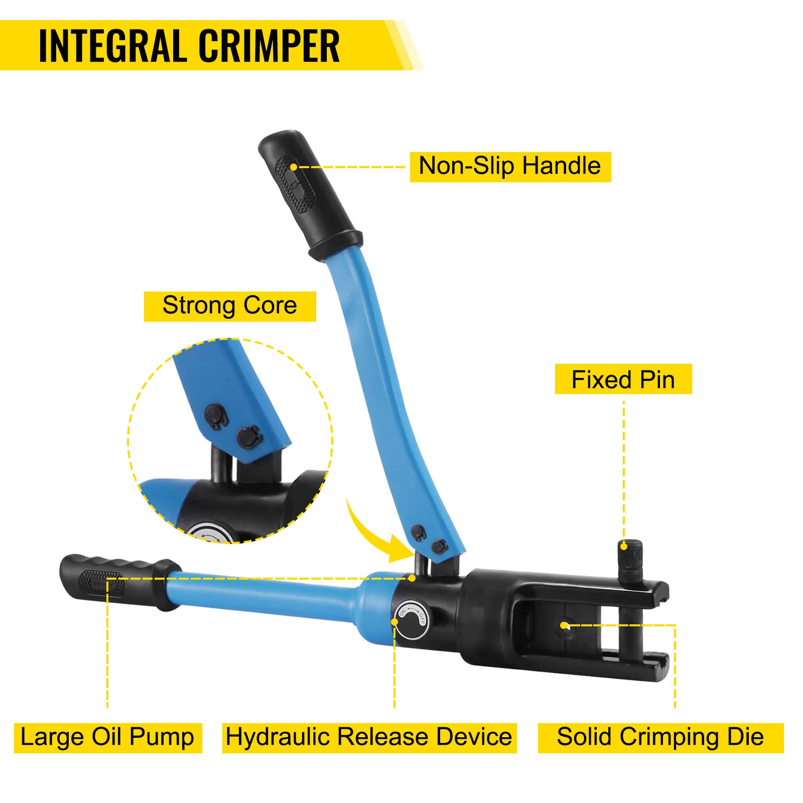 CGOLDENWALL Crimpatrice Per Batteria A 360° Rotante Elettrico Idraulico - Foto 9