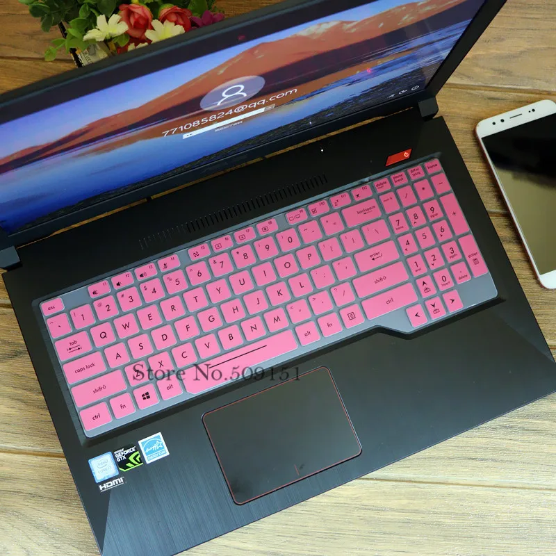 Силиконовый защитный чехол-клавиатура для Asus TUF FX705GM FX705GD FX705 fx705ge FX705G FX 705 GD GM Gaming 1" 17,3 дюймов