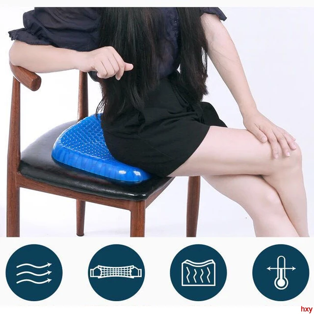 Gel Cushion Honeycomb Breathable Cushion For Long Sitting & Sciatica Pain  Relief - Dark Gel Seat Cushion For Office Chair, Cars & Wheelchair -  Pressure Relief Egg Seat Cushion - Temu