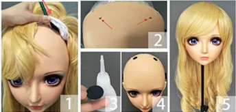 DM-WIG01) платье для милой девочки Смола Японии Аниме Kigurumi Косплэй маска в стиле "Лолита" женскую одежду BJD Masks' парик Тип на выбор