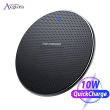 10W USB Qi chargeur sans fil pour iPhone 11 Pro XS Max XR X 8 Plus charge sans fil rapide pour Samsung Galaxy S10 S9 Note 10(China)