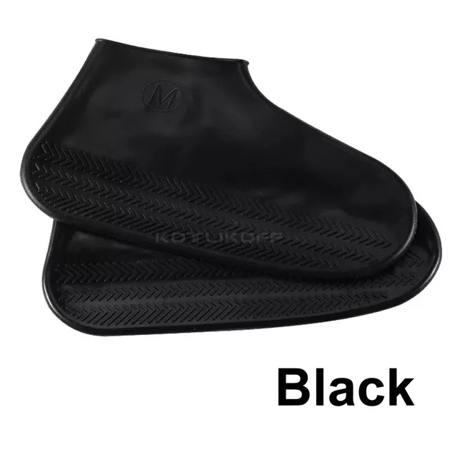 KOTLIKOFF Silicone overshoes Reusable galoshes silicone Waterproof Shoe covers for shoes from rain shoe Overshoes Unisex Black