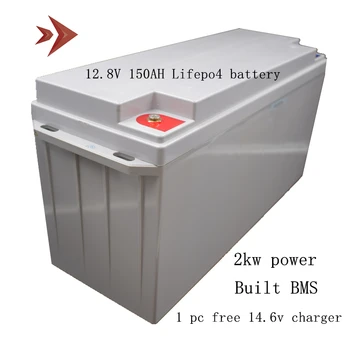 

12V 150Ah Lifepo4 Lithium Battery 2KW Power Energy Free Maintenance for Solar Energy System RV Golf Cart Boat UPS Outdoor Tool