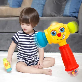 

Electric Hammer Toy Baby Funny Changeable Toys Cute Early Education Tool with Light Music