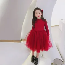 Г. Детские свитера с платьями для девочек; Зимний пуловер для девочек; свитера; платья-пачки; Детские платья для девочек; кружевная одежда с высоким воротником