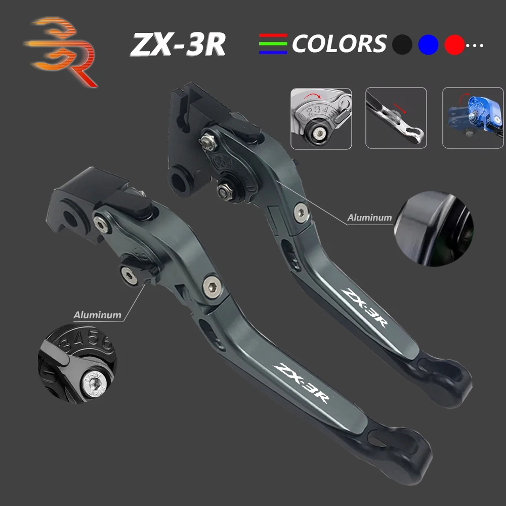 

For Kawasaki ZX3R ZX-3R 2014 Motorcycle Brake Clutch Levers CNC Aluminum Alloy Adjustable Folding Extendable Lever