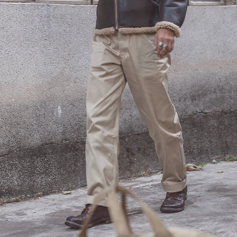 Twill 1950s Army 14oz Cotton Troers 