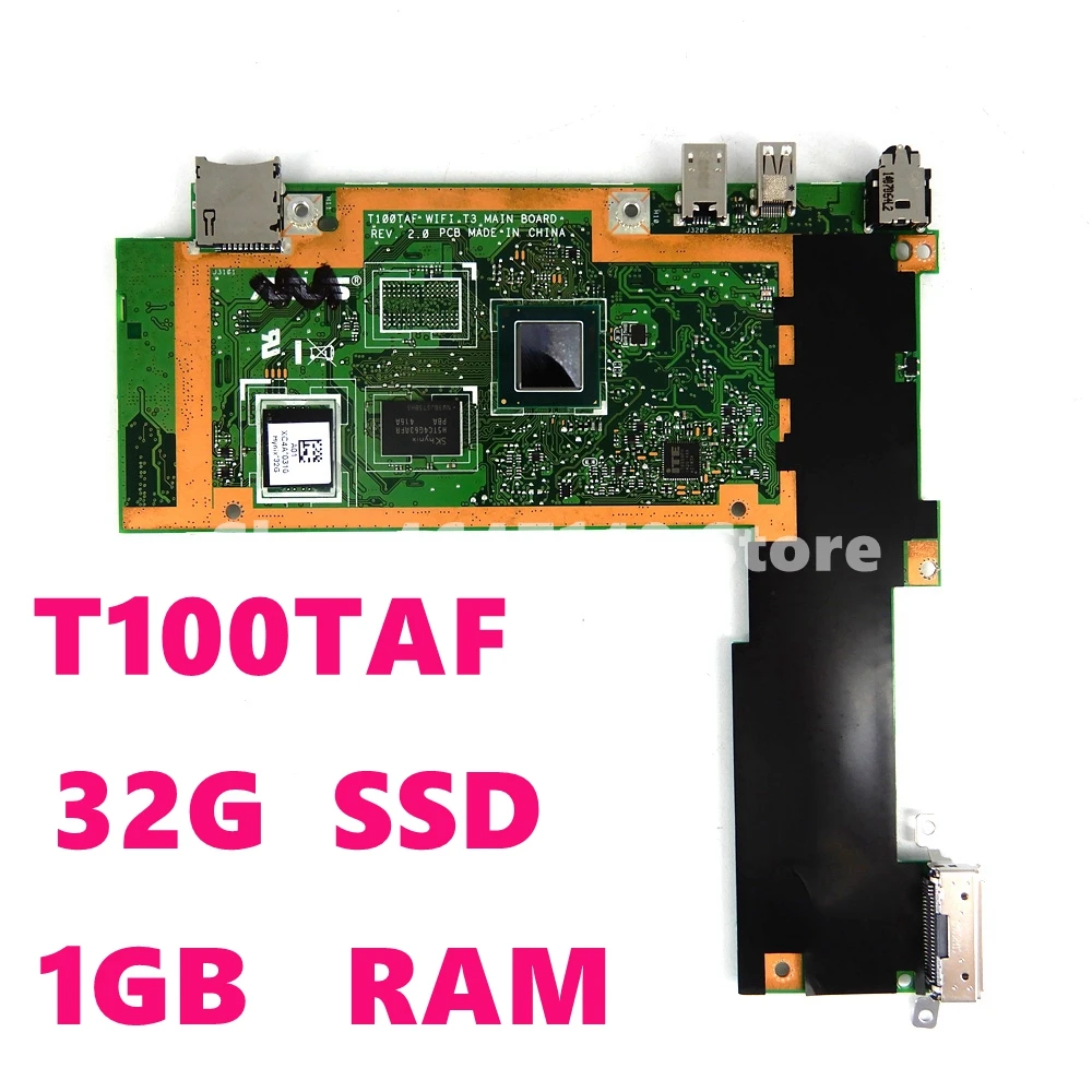  T100TAF 1GB RAM motherboard T100TAF 32GB SSD Z3725G Mainboard REV2.0 For ASUS T100TAF Laptop mother