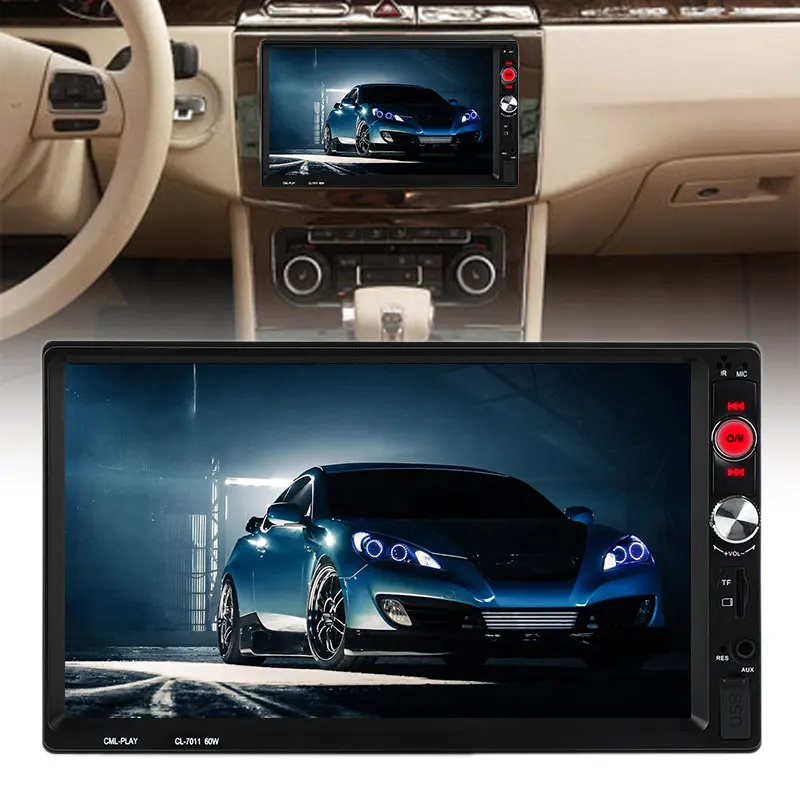 Car Audio Car MP5 1024*600 MP5 Player Remote Control Automobile Bluetooth AUX/USB/TF/FM 7 Inch
