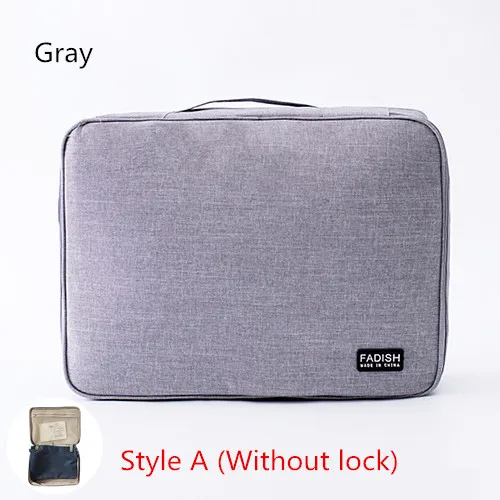 Многофункциональная мужская сумка для хранения, переносная мужская сумка для туризма, отделочный чехол, для дома, для прав на продажу, органайзер, сумка, аксессуары - Цвет: Gray  A