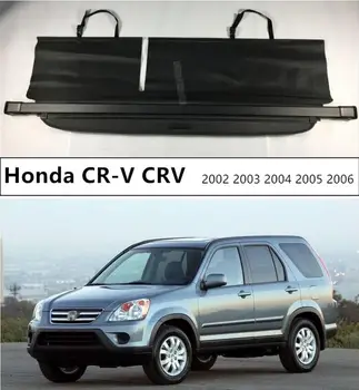 

For Car Rear Trunk Security Shield Cargo Cover For Honda CR-V CRV 2002 2003 2004 2005 2006 High Qualit Black Beige Auto Accessories