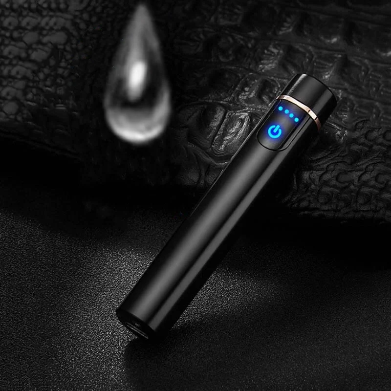 Touch Sensing Switch Double-sided Lighter Windproof Flameless USB Charging Electronic Cigar Cigarette No Gas Electric Lighters