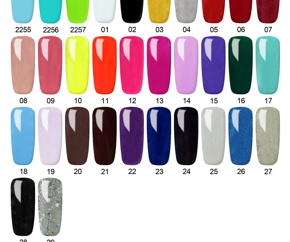 Lakimu Newest Colorful Gel Polish Nail Art Semi Permanent Enamel UV LED Gel Varnish Soak Off Nail Polish Manicure Set