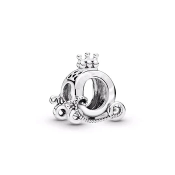 

Free Shipping Real 925 Sterling Silver Shining Crown Carriage Bracelet Beads Fit Original Pandora Bracelet For Women Diy Jewelry