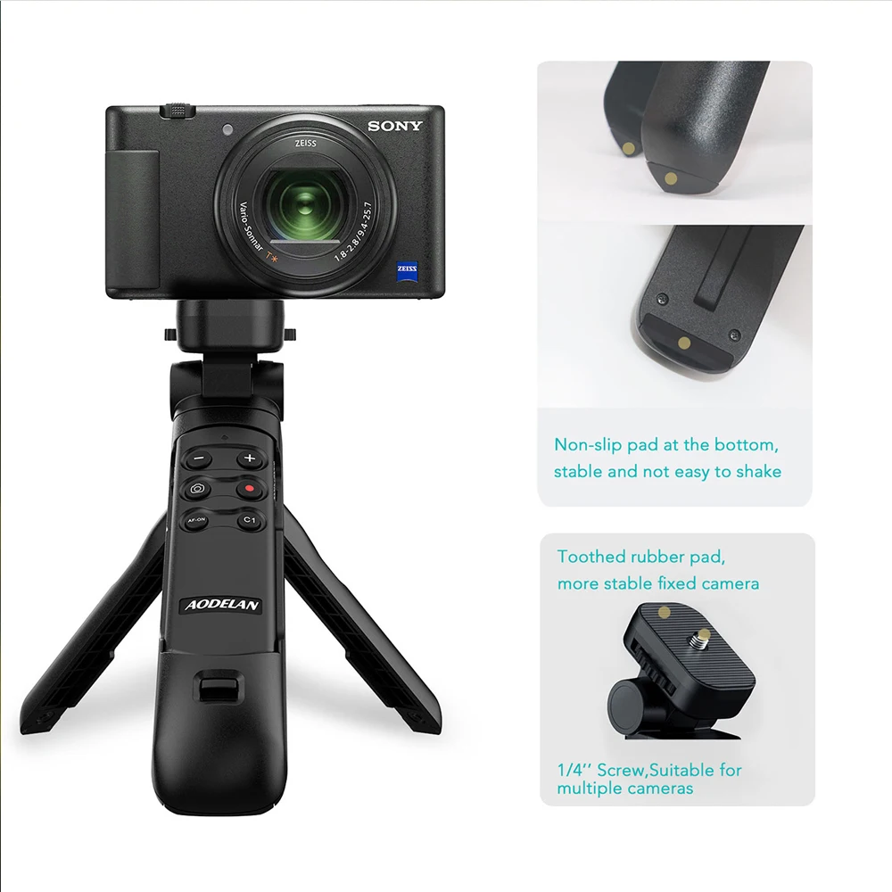 Aodelan Wireless Remote TG-1 Grip Tripod for Sony a7C a7SIII A6600 RX100VII RX0II A9 A9II A6400; Replace GP-VPT2BT & RMT-P1BT