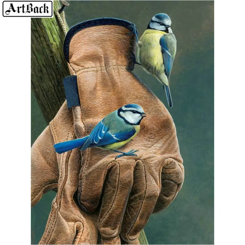 ARTBACK Diamond Painting Bird Baseball Gloves 5d Full Square/round Mosaic Animal Crafts Embroidery Sticker Home Decor | Дом и сад