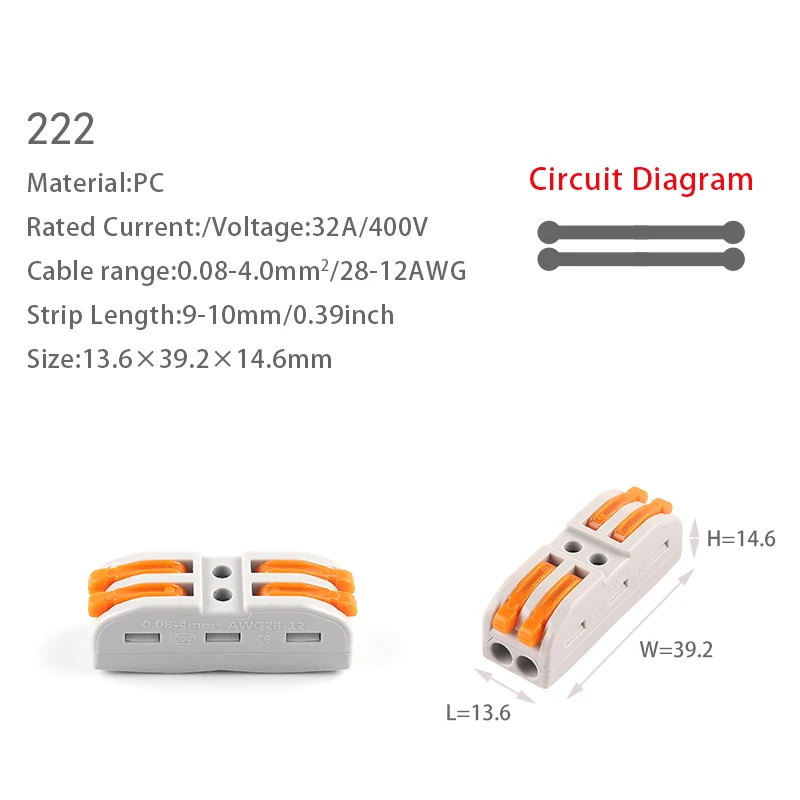 Bornier 2 En 2 Sorties Bornier D'épissure 4 Pièces - 1000V 100A - 2.5-16mm² - Connecteur Fil Haute Puissance Puissance 1000