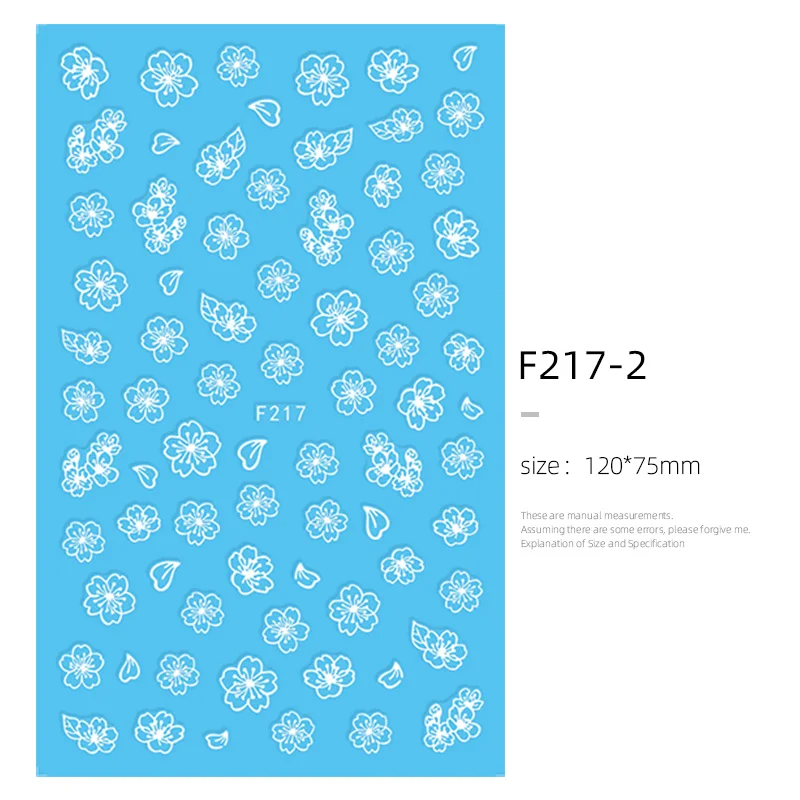 F217white HNUIX 1 шт. 3D наклейки для ногтей наклейки слайдеры для ногтей на ногти золотые звезды луна 3D треугольник квадратный самоклеющиеся Советы украшения для дизайна ногтей ювелирные наклейки - Цвет: F217white