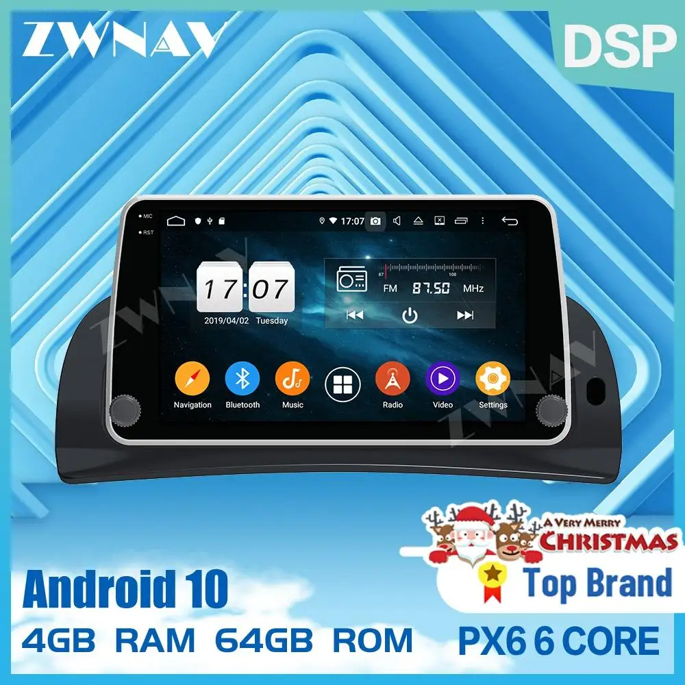 2 din IPS PX6 screen Android 10.0 Car Multimedia player For Renault Kangoo 2015-2020 video audio radio stereo GPS navi head unit |